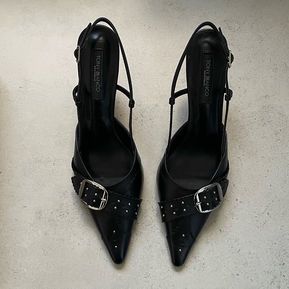 Tony Bianco Sadie slingback Heels with Buckle Detail